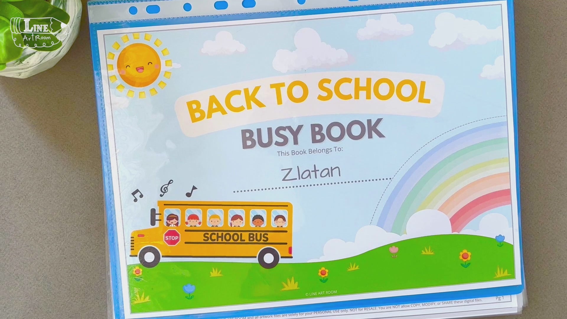 Back To School Busy Book Flip Through Activities Video