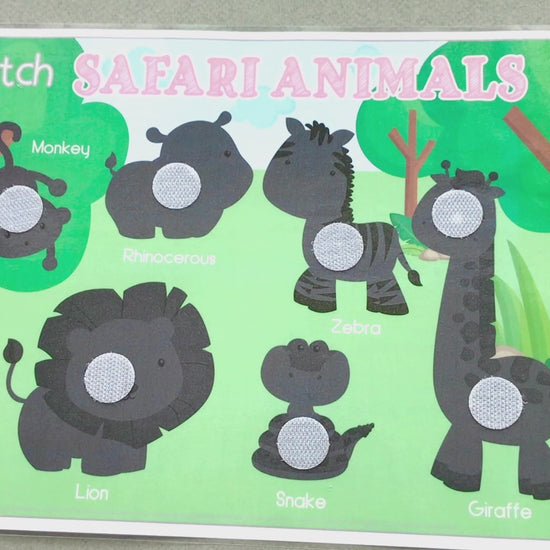 Safari Animals Matching & Puzzle Video