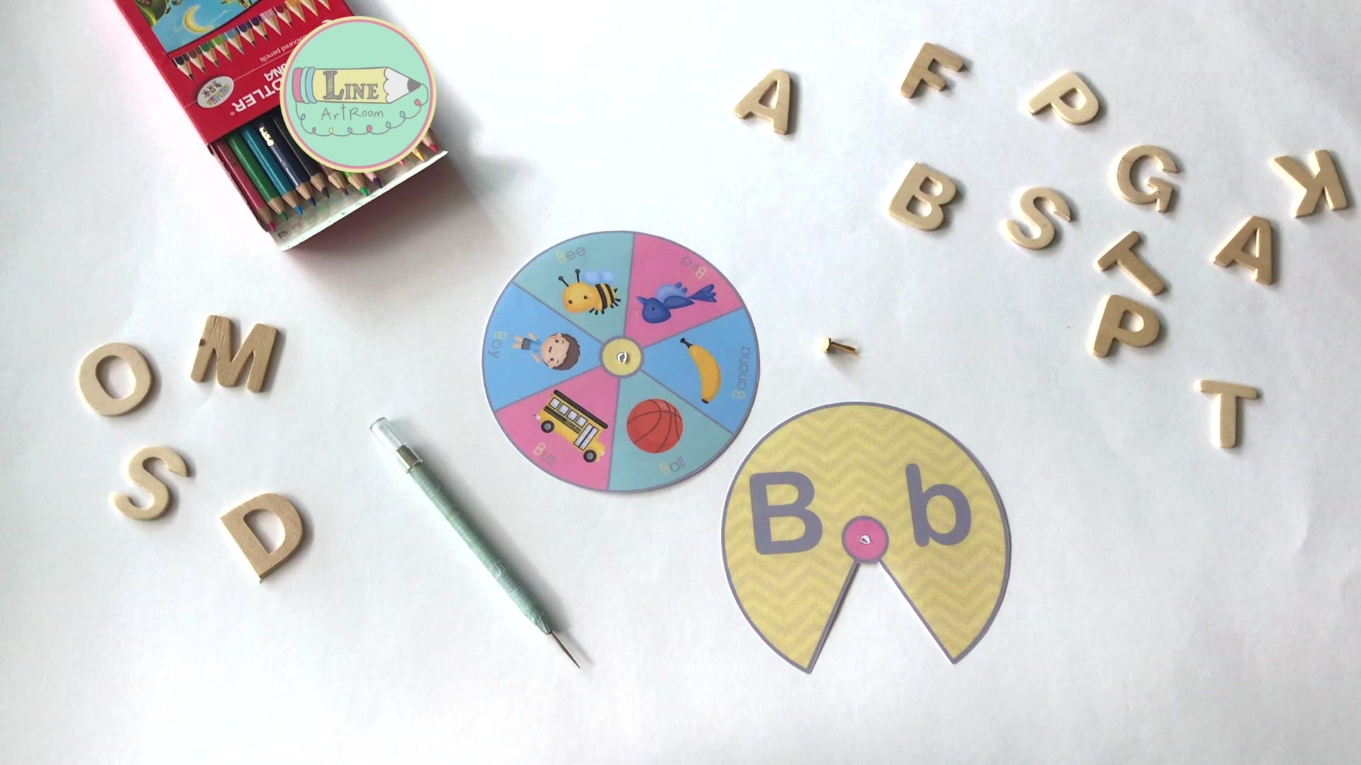 Alphabet Flashcards Spinner Video